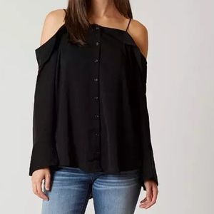 FREE People Black Walk This Way Top